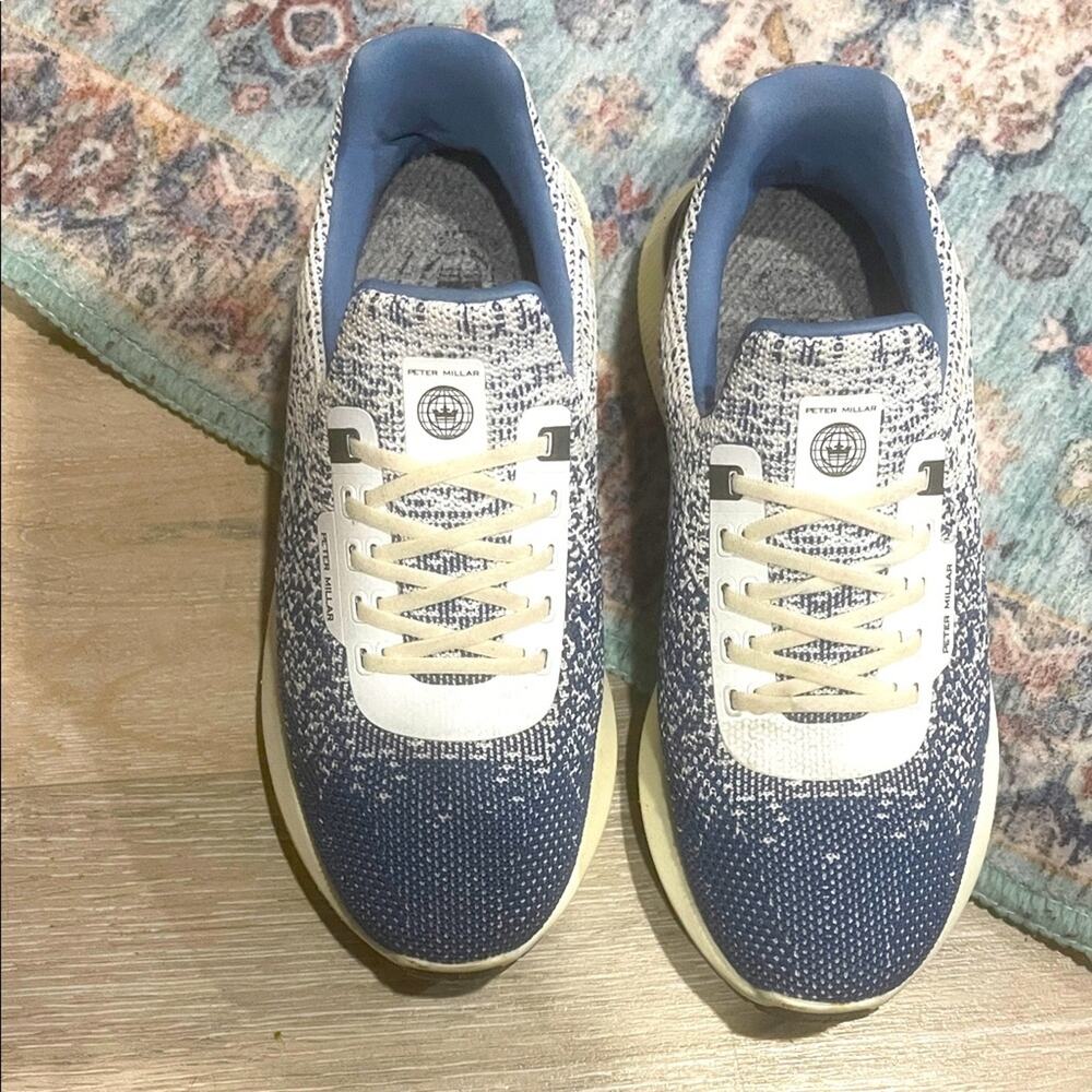 Peter Millar Blue and White size 8 woman's Sneakers - Picture 2 of 11